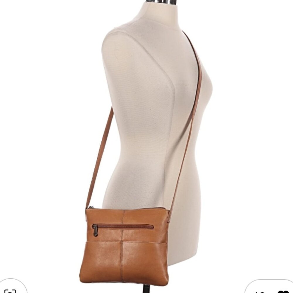 Le Donne Leather Crossbody Bag Tan